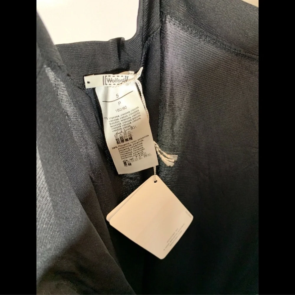 NEW $400 WOLFORD Shiny Viscose Strappy Dress‎ in Black [SZ Small ] - Picture 8 of 8